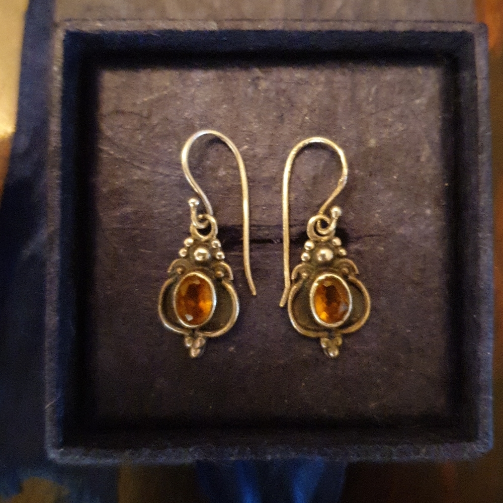 Antique garnet earrings.